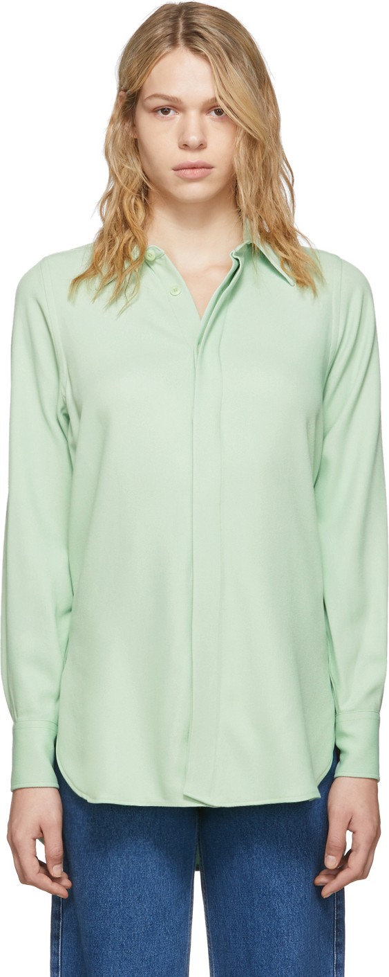 AMI Green Oversized Button Down Shirt