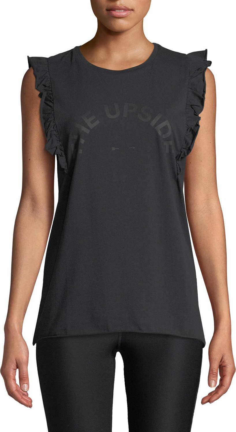 The Upside Scoop-Neck Graphic Frill Muscle Tank