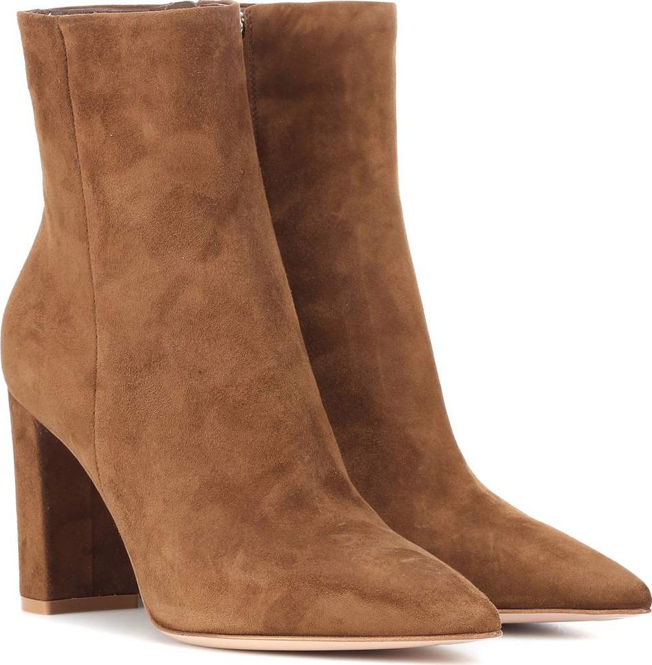 Gianvito Rossi Piper 85 suede ankle boots