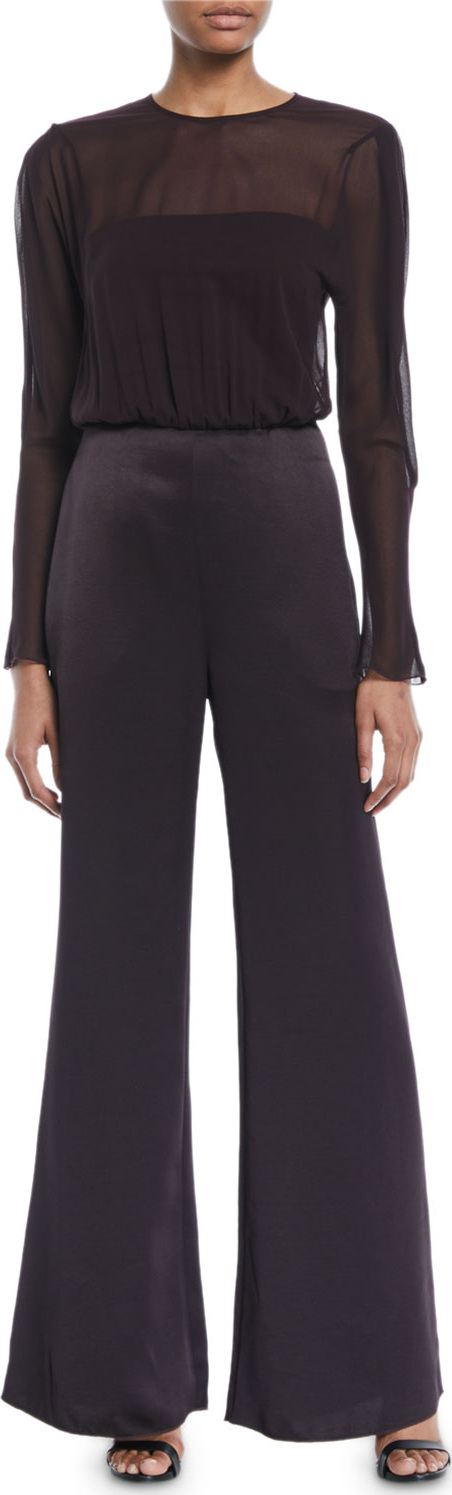 Camilla And Marc Henderson Sheer Long-Sleeve Jumpsuit