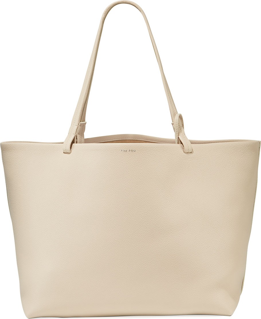 THE ROW Park Large Fine-Grain Leather Shoulder Tote Bag