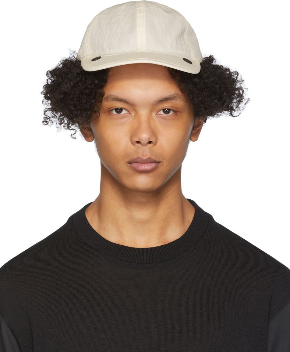 Issey Miyake Men Off-White Nylon Condense Cap
