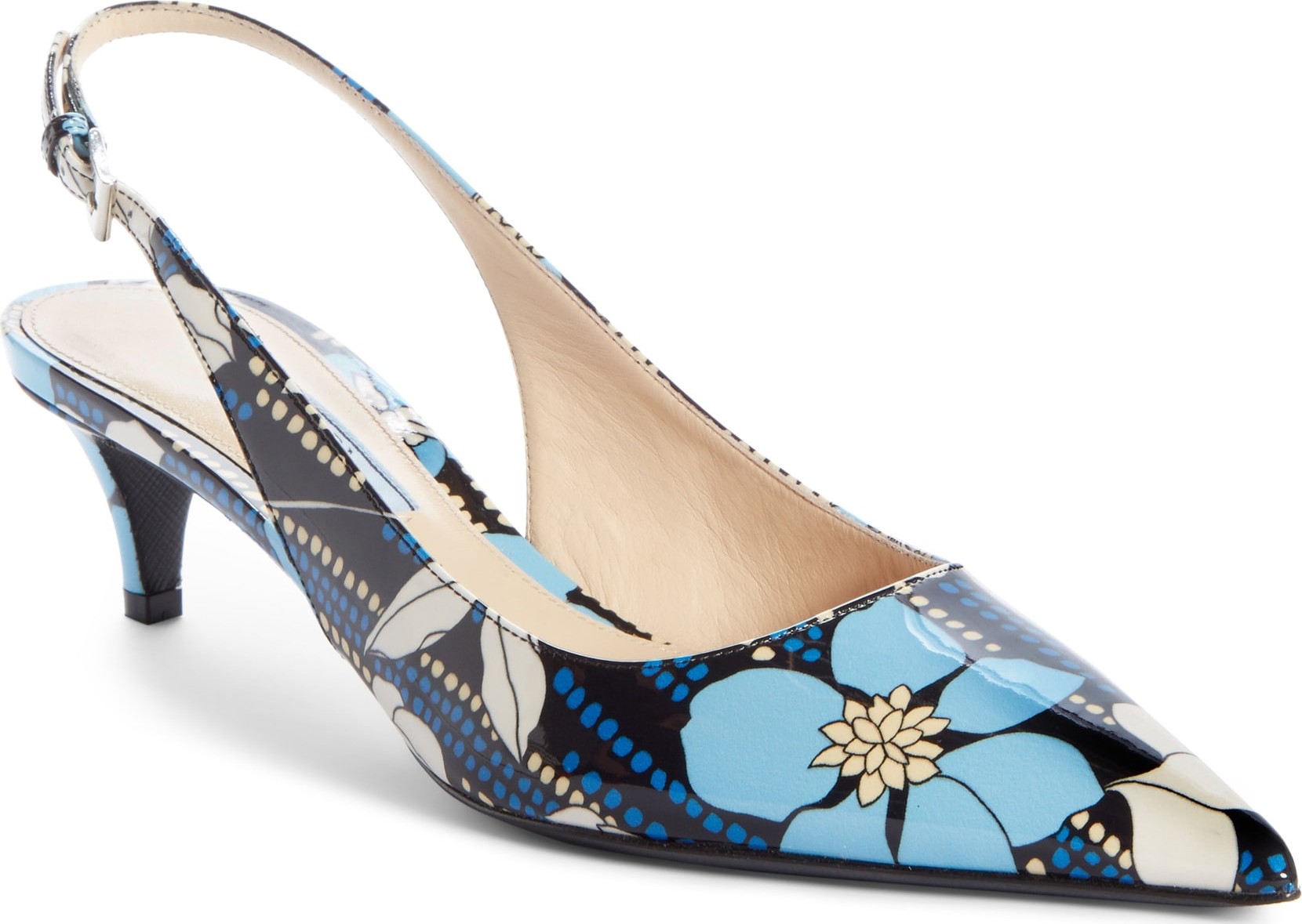 Prada Floral Slingback Pump