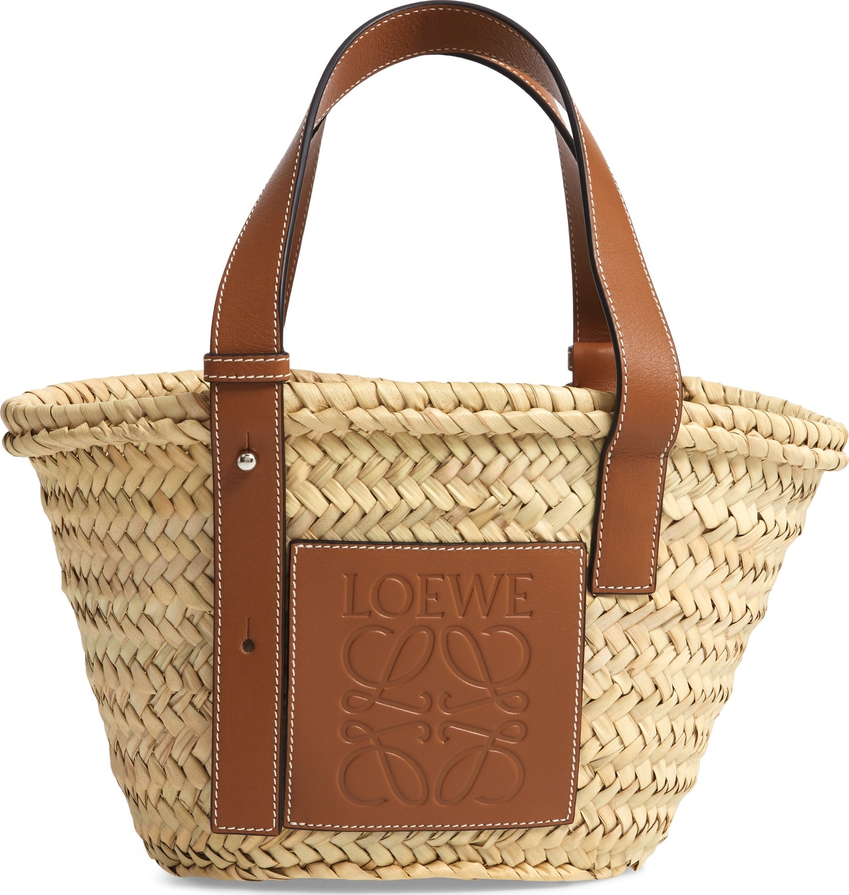 LOEWE Small Logo Straw Tote