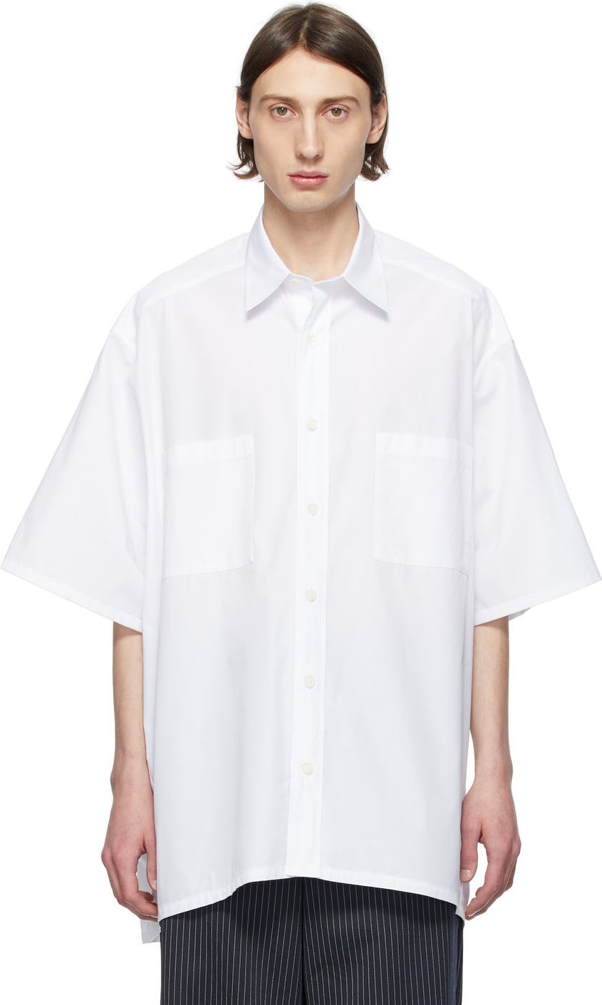 Givenchy White Oversize Patch Shirt