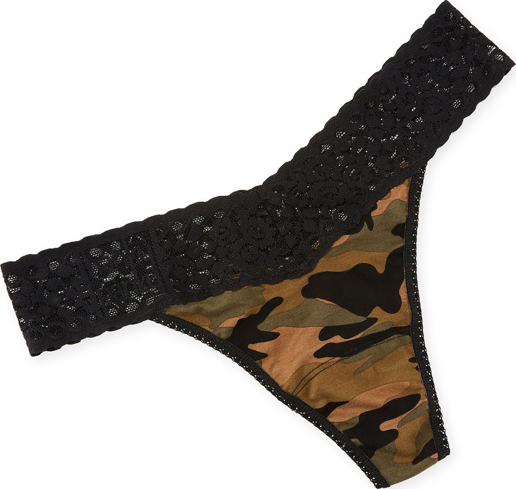 Hanky Panky Camouflage-Print Original-Rise Thong