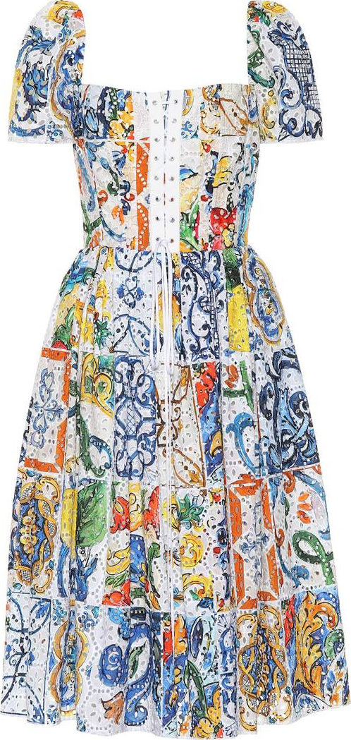 Dolce & Gabbana Majolica broderie anglaise dress