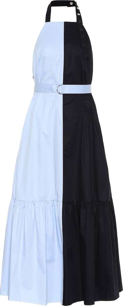 Tibi Cotton-poplin midi dress