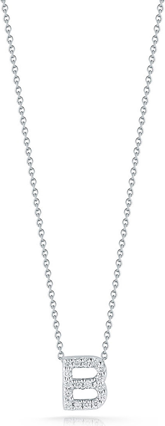Roberto Coin Diamond Love Letter Necklace