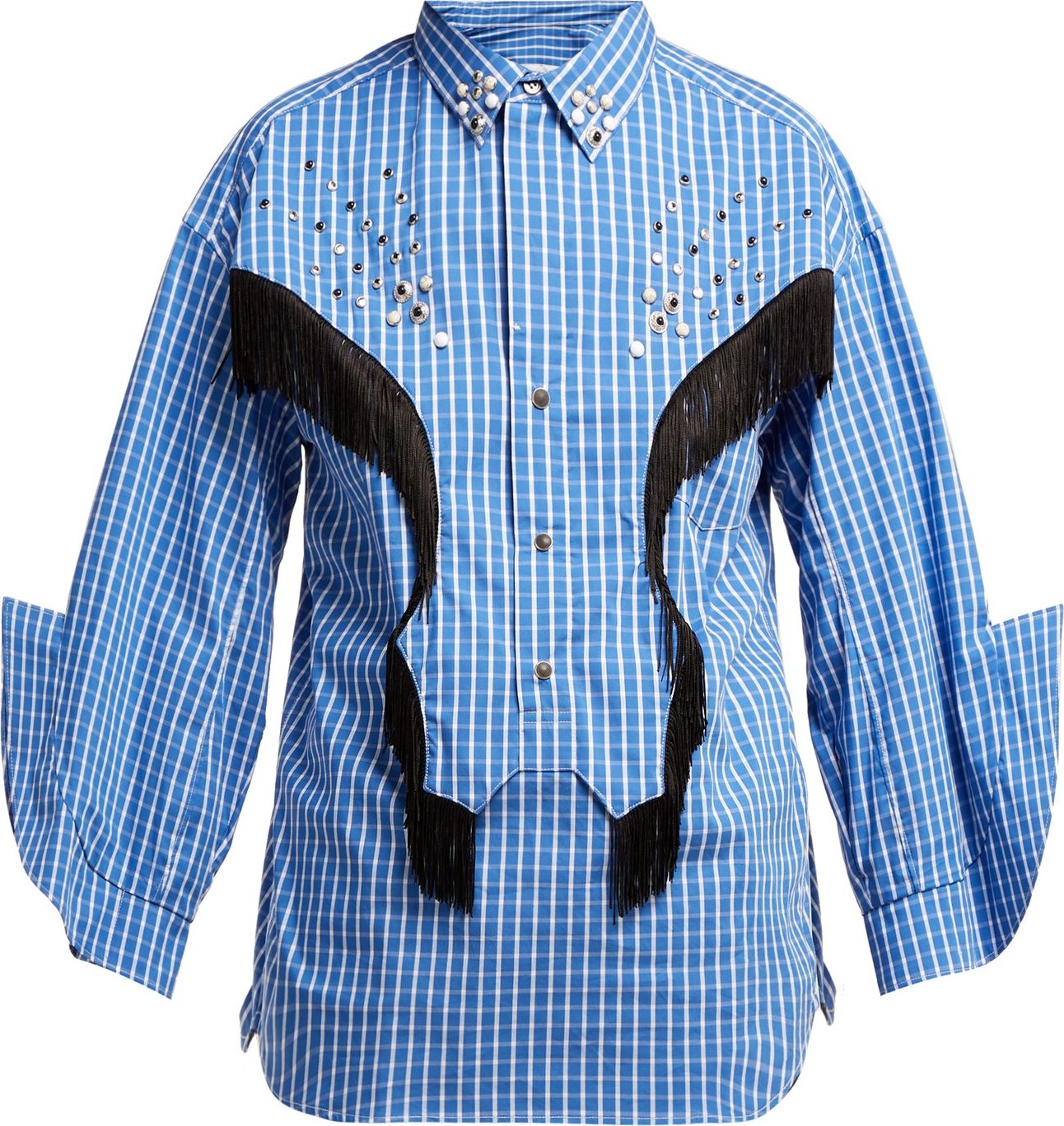 Toga Fringed cotton-blend Western shirt