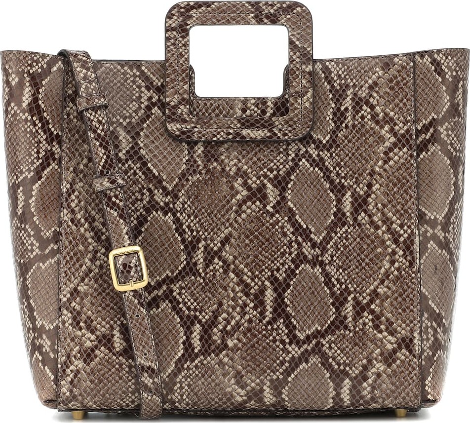 Staud Shirley snake-effect leather tote