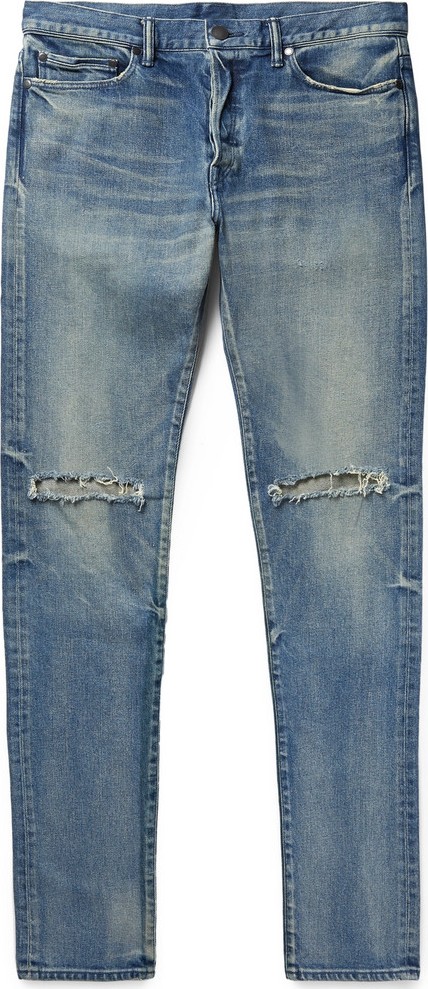 John Elliott The Cast 2 Slim-Fit Distressed Denim Jeans