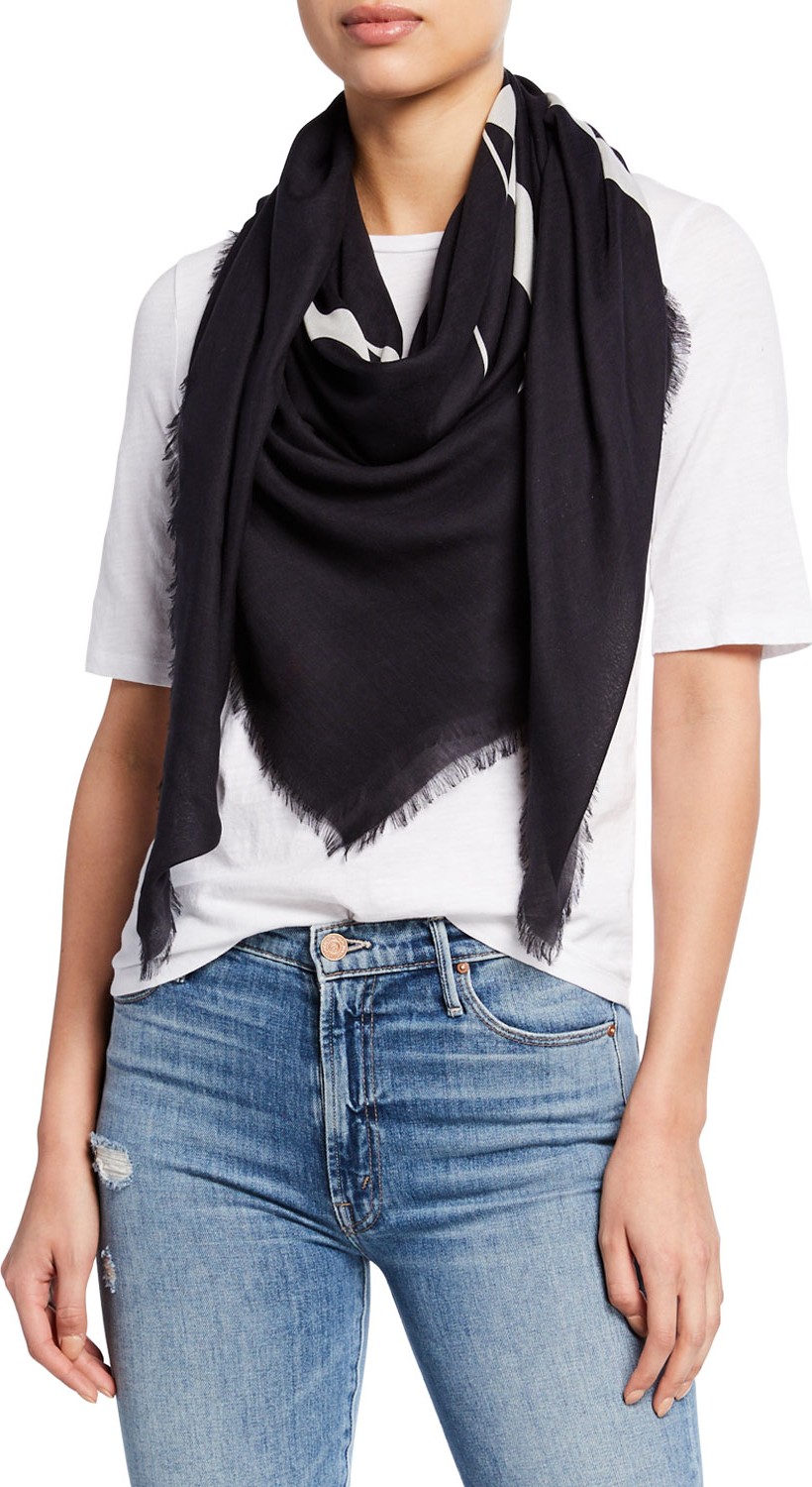 Valentino VLTN Eyelash Fringe Scarf