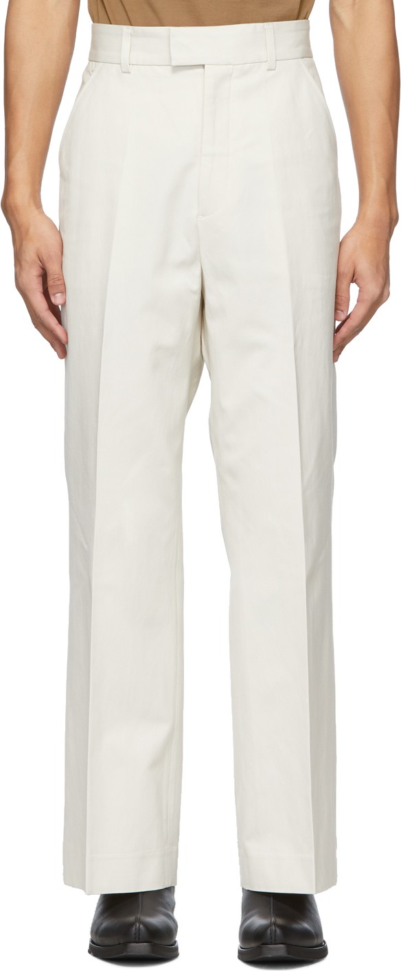 Our Legacy Off-White Twill High Top Chino Trousers