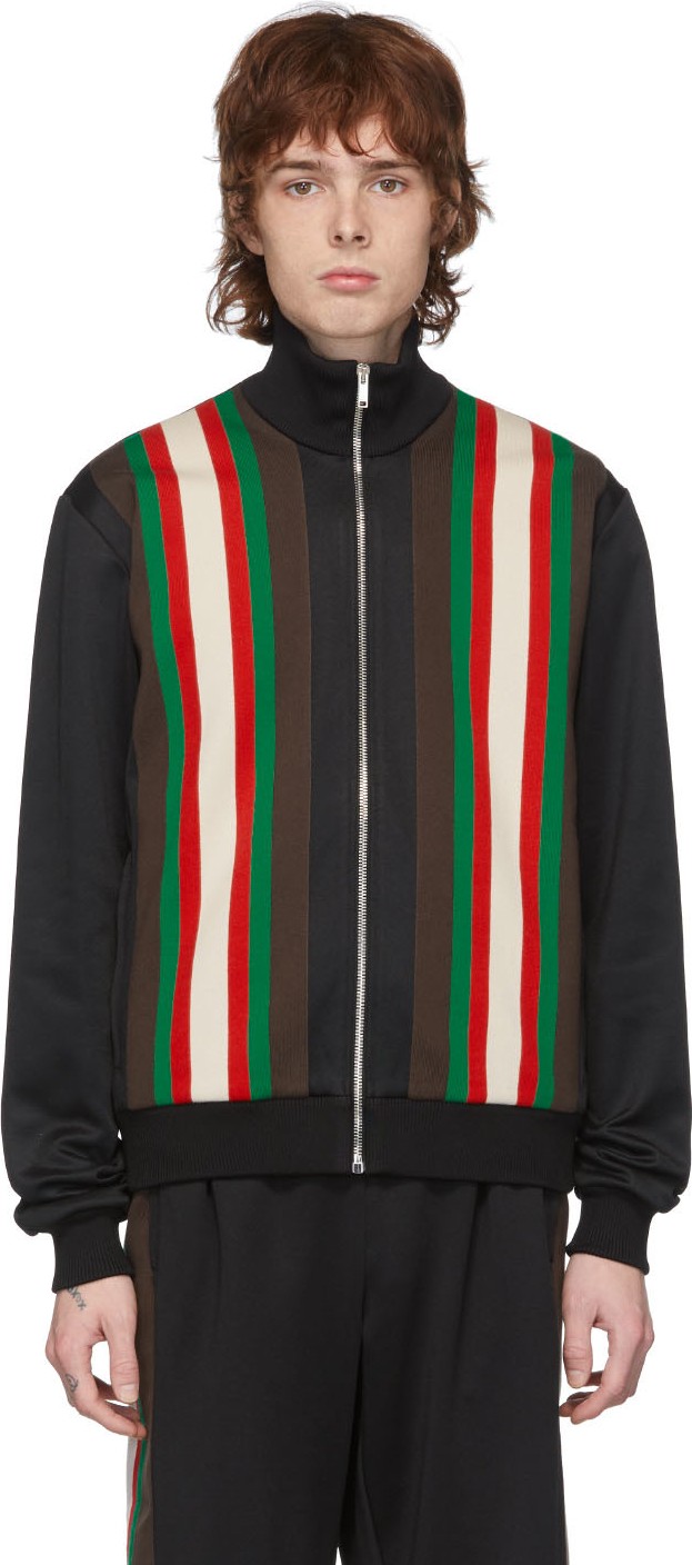 Gucci Black Jersey Zip-Up Sweater Gucci Black Jersey Zip-Up Sweater