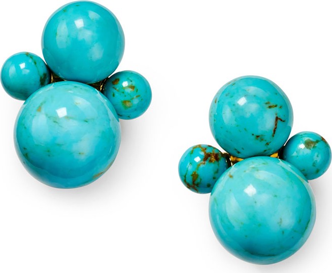 IPPOLITA Nova 18k Gold Turquoise Clip-On Earrings