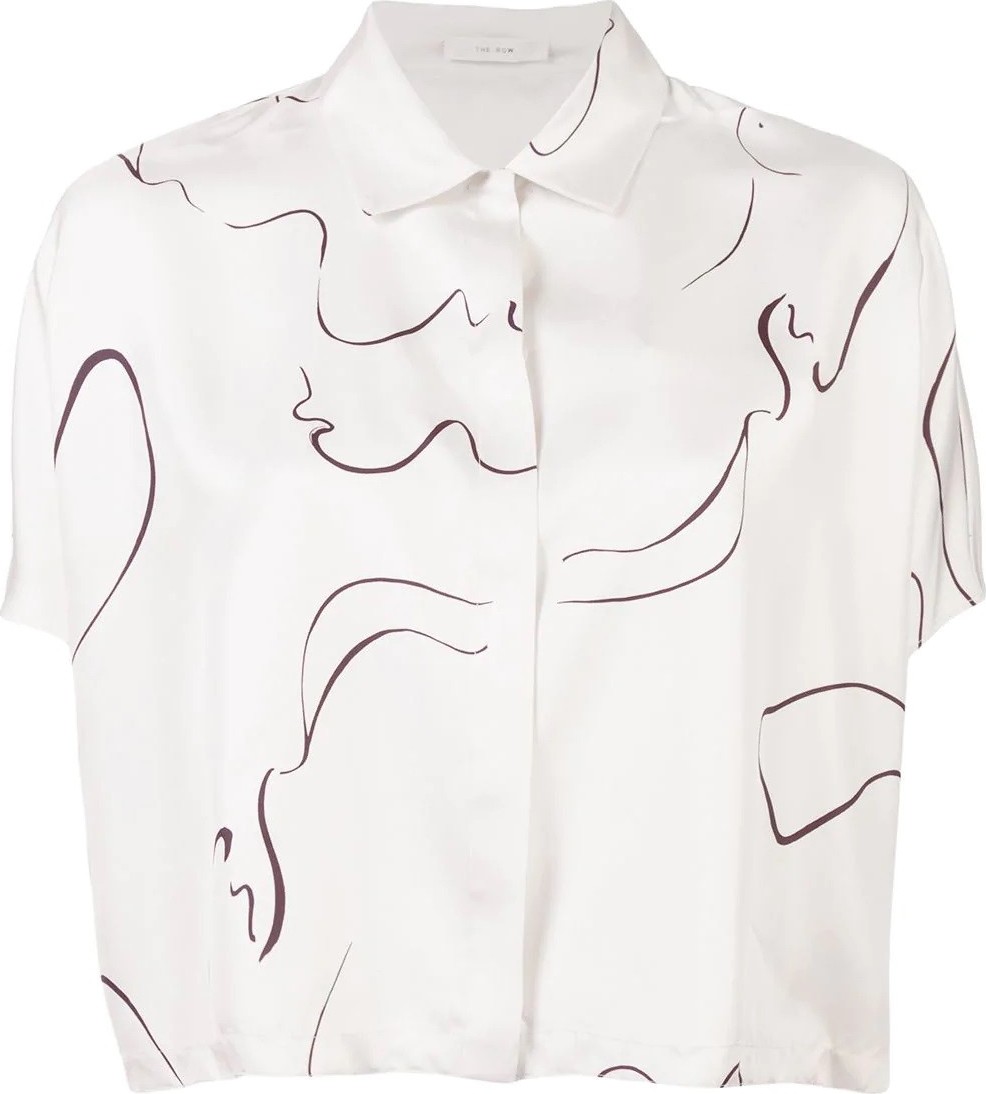 THE ROW Abstract Print Blouse