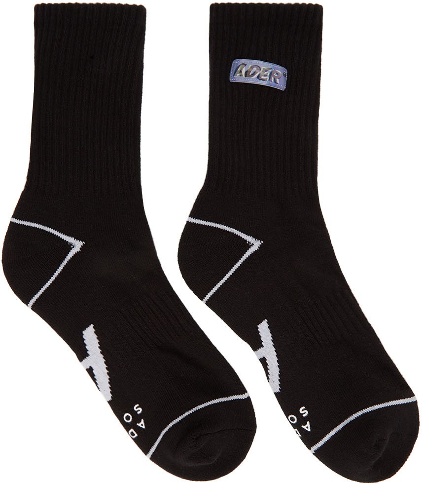 ADER error Black Lenticular Logo Socks