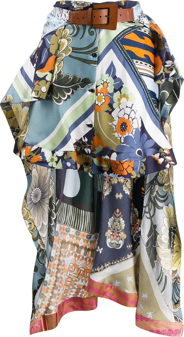Chloe Printed asymmetric skirt