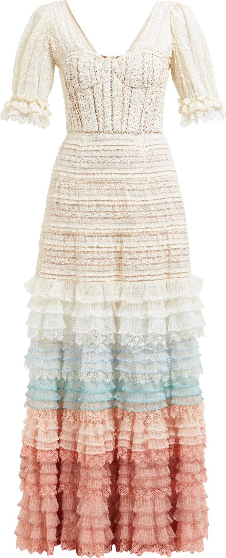 Jonathan Simkhai Tiered cotton-blend crochet-lace dress