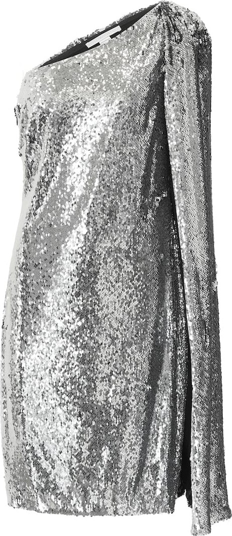 Stella McCartney One-shoulder sequined minidress