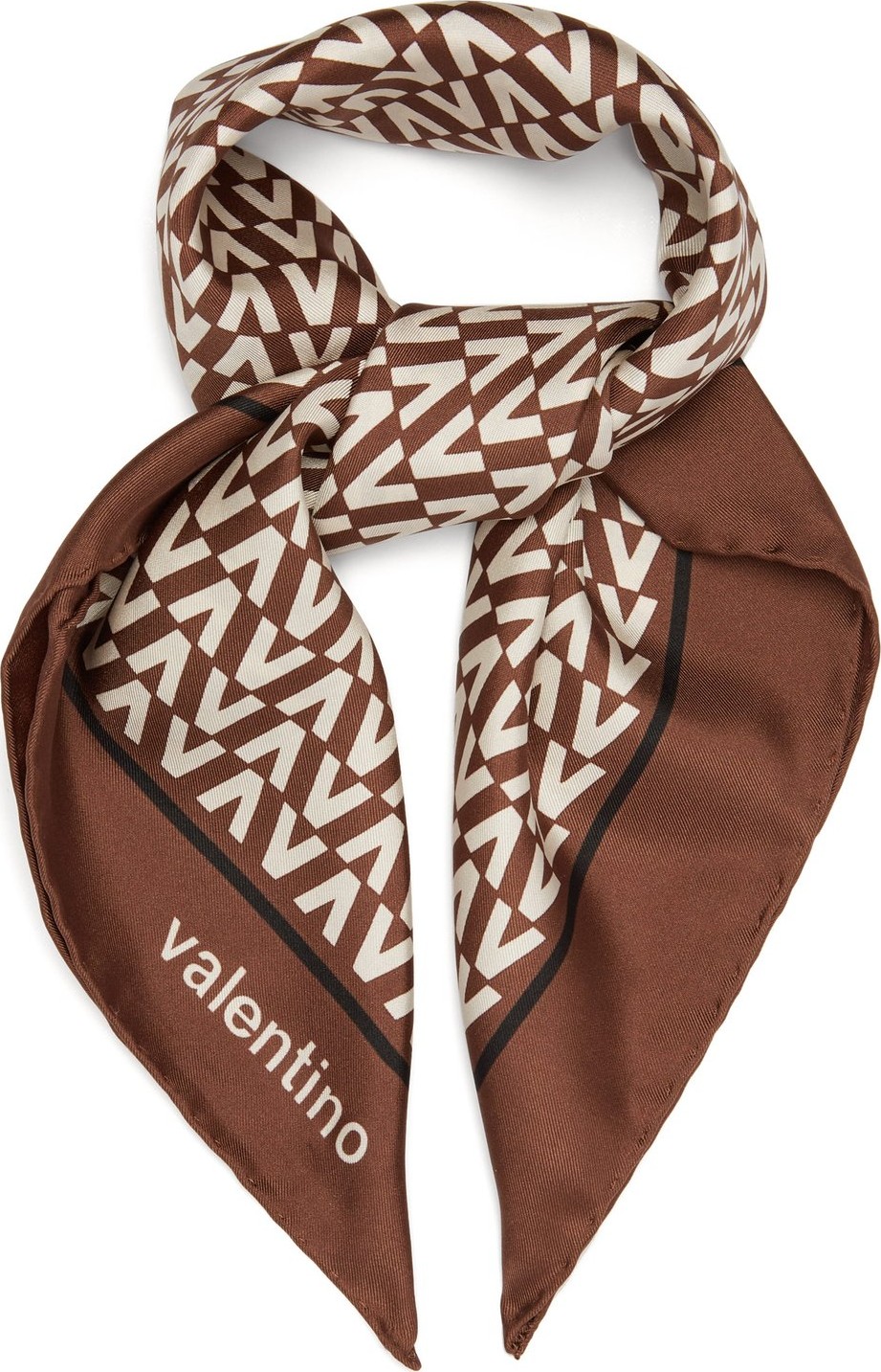Valentino Logo-print silk scarf