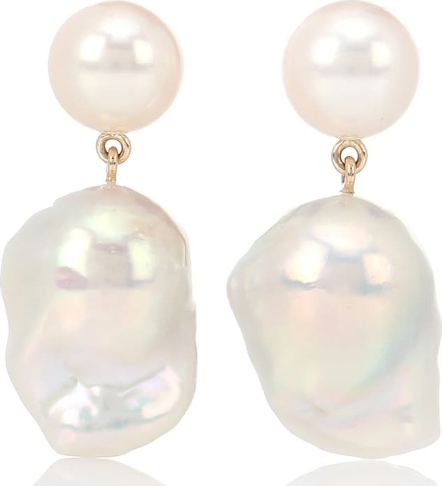 Sophie Bille Brahe Venus Blac 14kt gold earrings with pearls