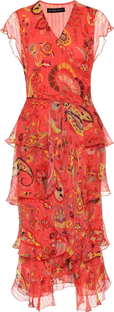 Etro Paisley silk chiffon dress