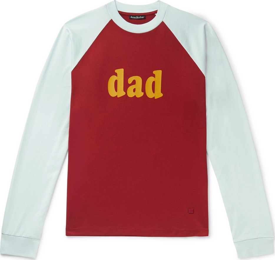 Acne Studios Printed Colour-Block Cotton-Jersey T-Shirt