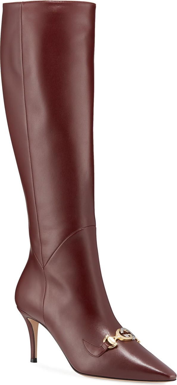 Gucci Zumi Horsebit Knee Boots