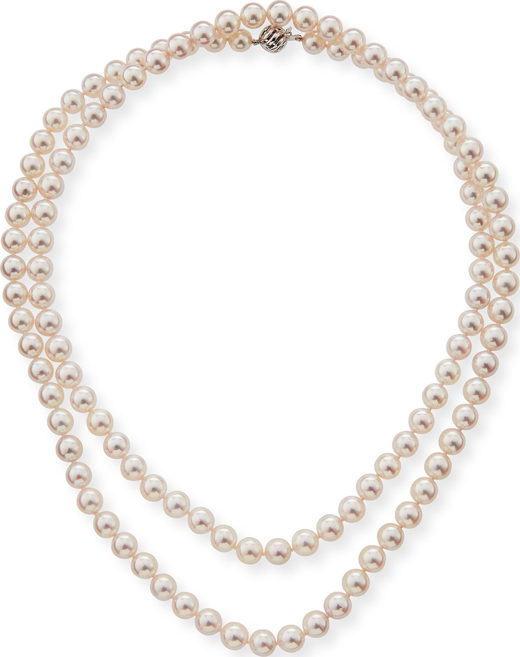 Belpearl 18k Single-Strand Akoya Pearl Necklace, 7.5mm