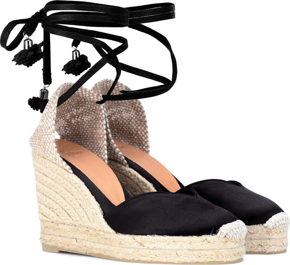 Castaner Chiara satin wedge espadrilles