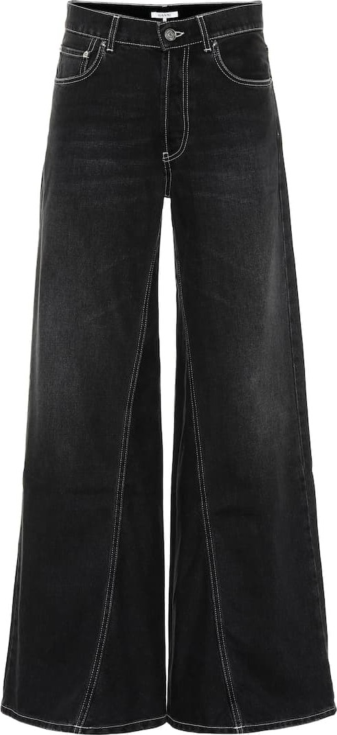 Ganni High-rise wide-leg jeans