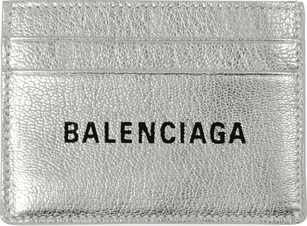 Balenciaga Everyday Metallic Leather Card Case
