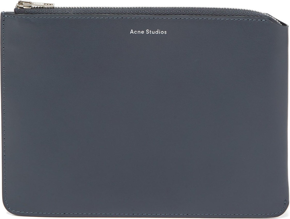 Acne Studios Malachite logo-print leather pouch