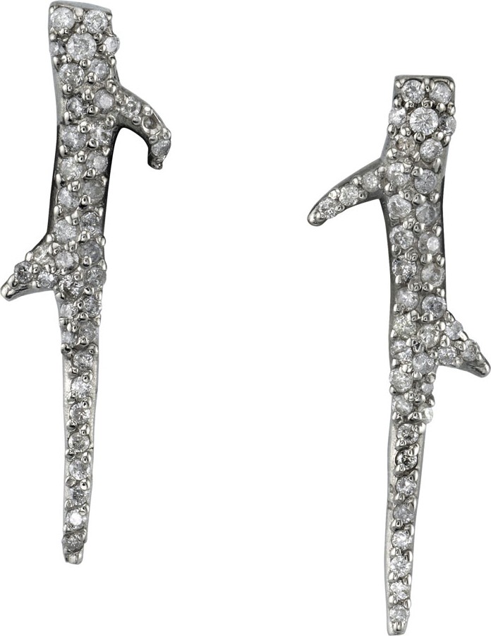 Sheryl Lowe Diamond Thorn Stud Earrings