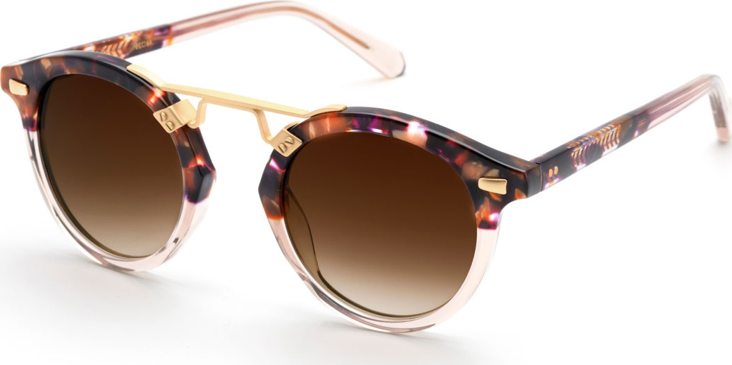 KREWE STL II Round Two-Tone Gradient Sunglasses