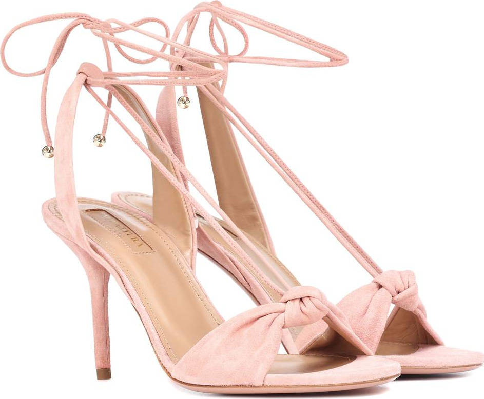 Aquazzura Virginie 85 suede sandals