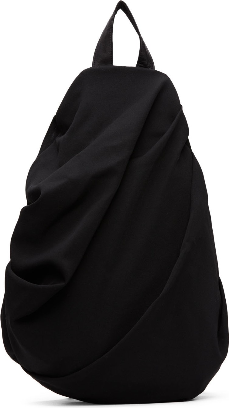 Yohji Yamamoto Black Drape Backpack