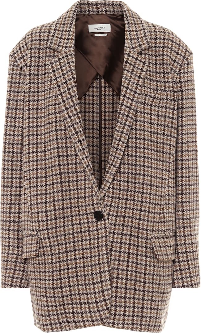 Isabel Marant Etoile Kaito houndstooth virgin-wool blazer