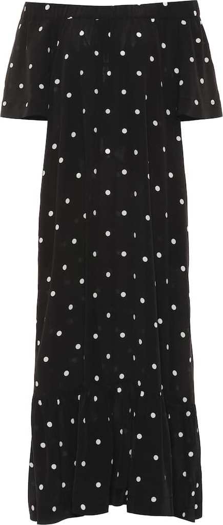 Asceno Off-the-shoulder silk crêpe dress