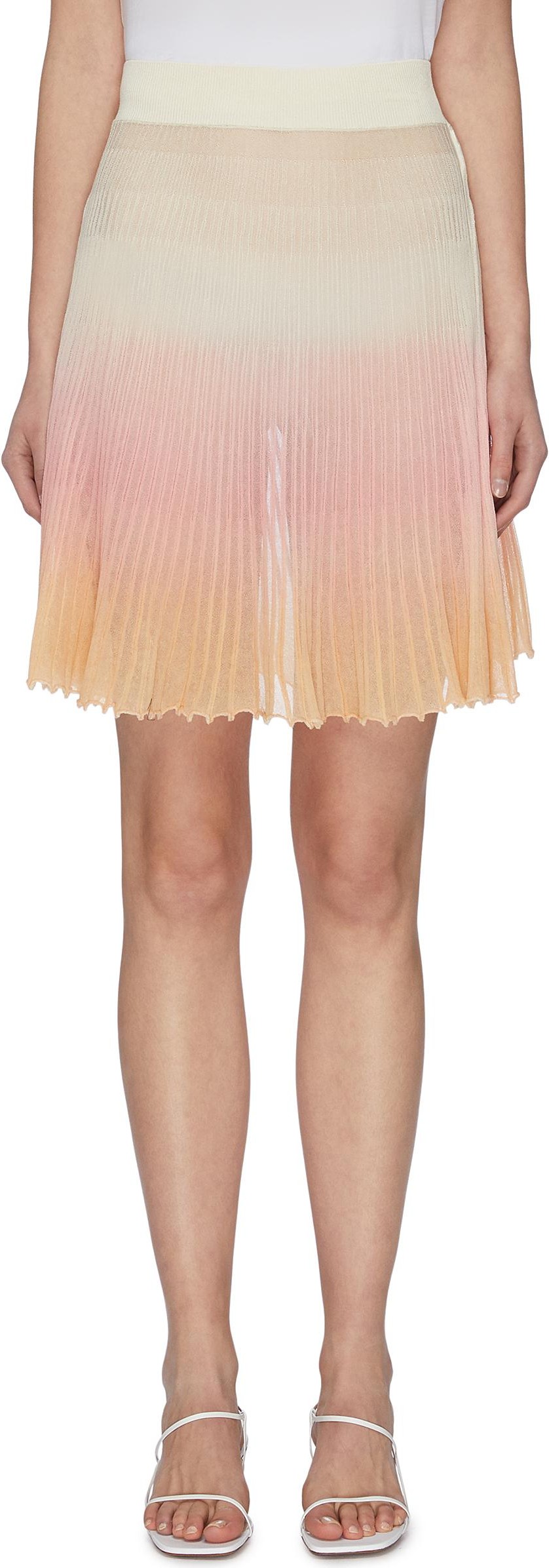 Jacquemus Gradient flared pleated knit skirt