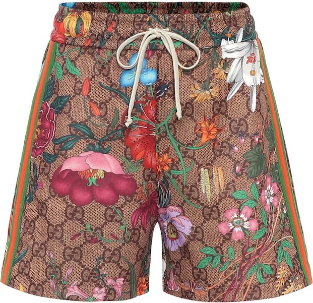 Gucci GG Flora technical-jersey shorts