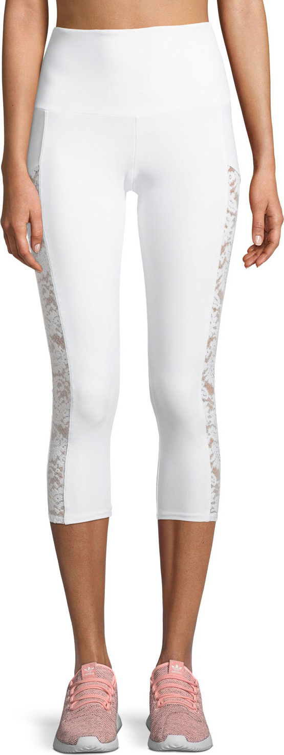 ONZIE Stunner Capri Leggings with Lace Panels
