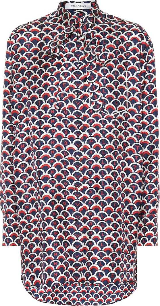 Valentino Printed silk twill shirt