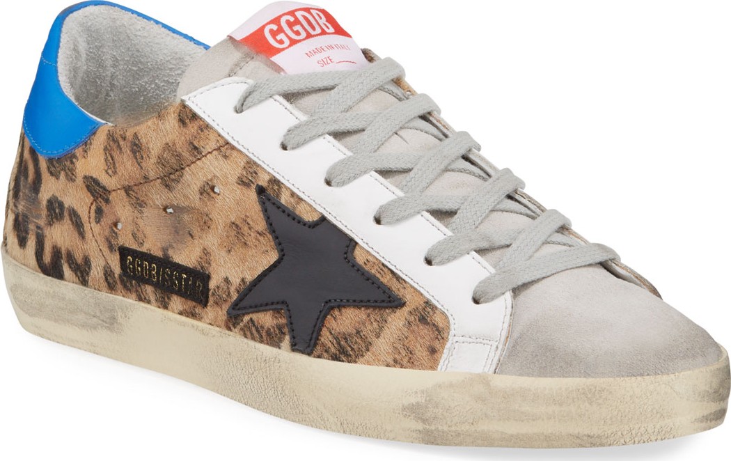 Golden Goose Deluxe Brand Superstar Leopard-Print Low-Top Sneakers