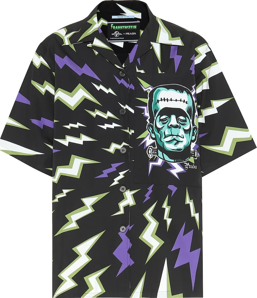 Prada Printed cotton-poplin shirt