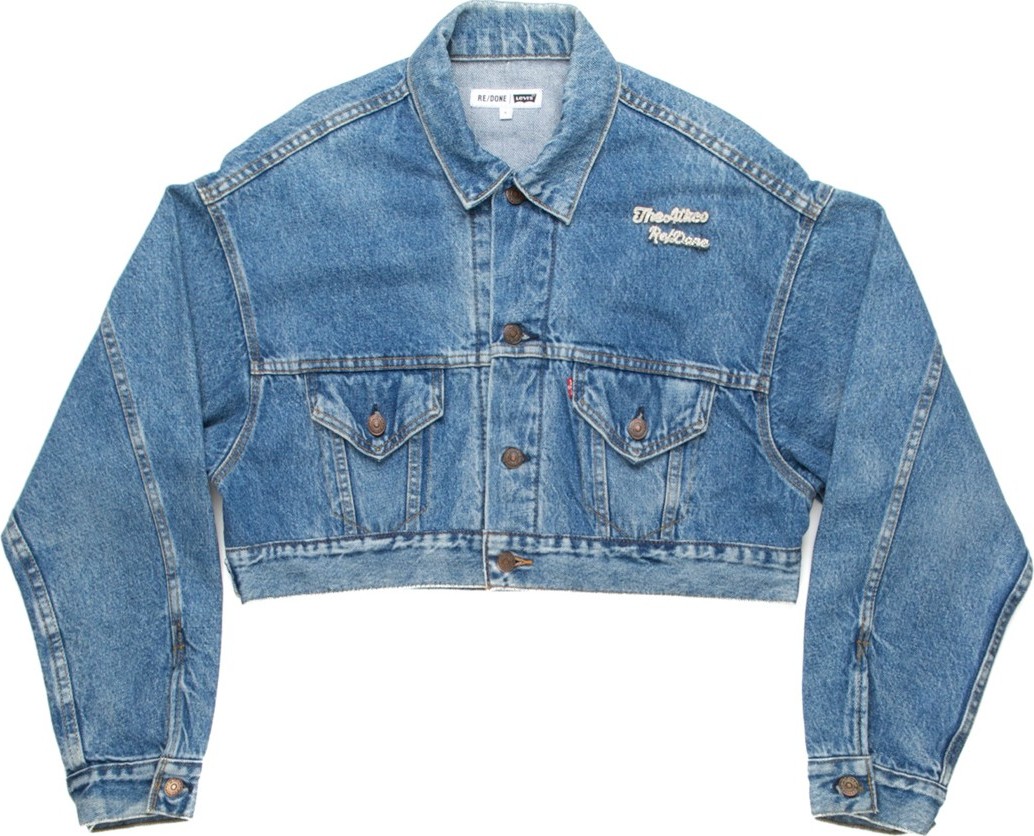 RE/DONE Re/Done x Attico Denim Cropped Trucker Jacket