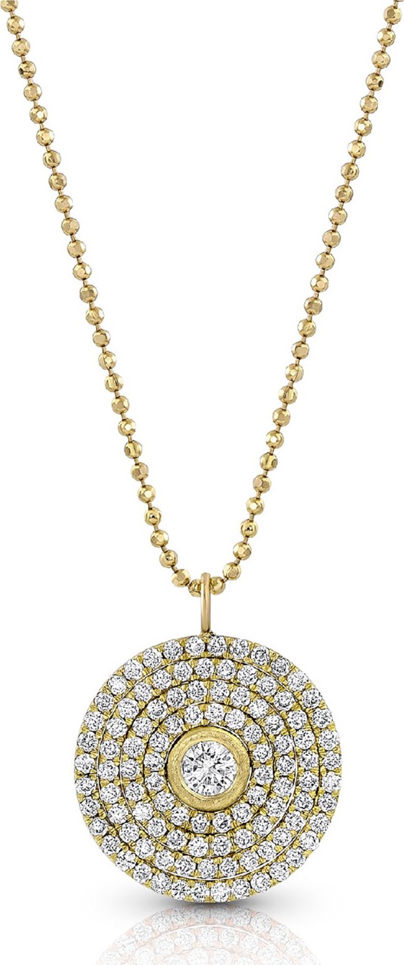 Dominique Cohen 18k Gold Mosaic Diamond Pendant Necklace (Large)