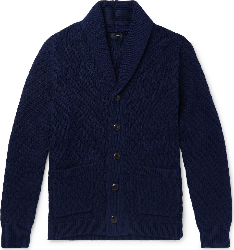 J.Crew Shawl-Collar Ribbed Cotton Cardigan